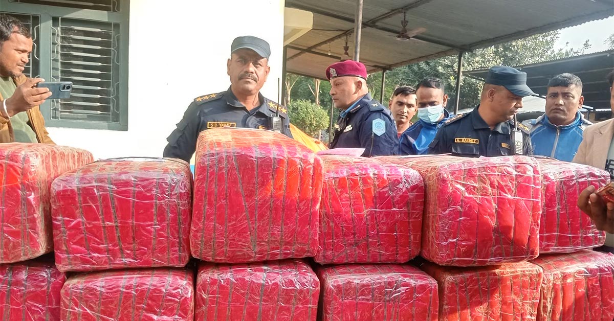 पिकअपभ्यानसहित १७६ किलो गाँजा बरामद, चालक पक्राउ